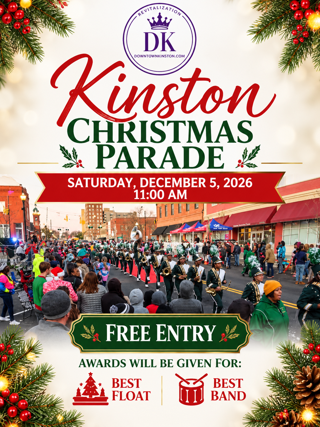 Kinston Christmas parade moves to morning, offers free registration