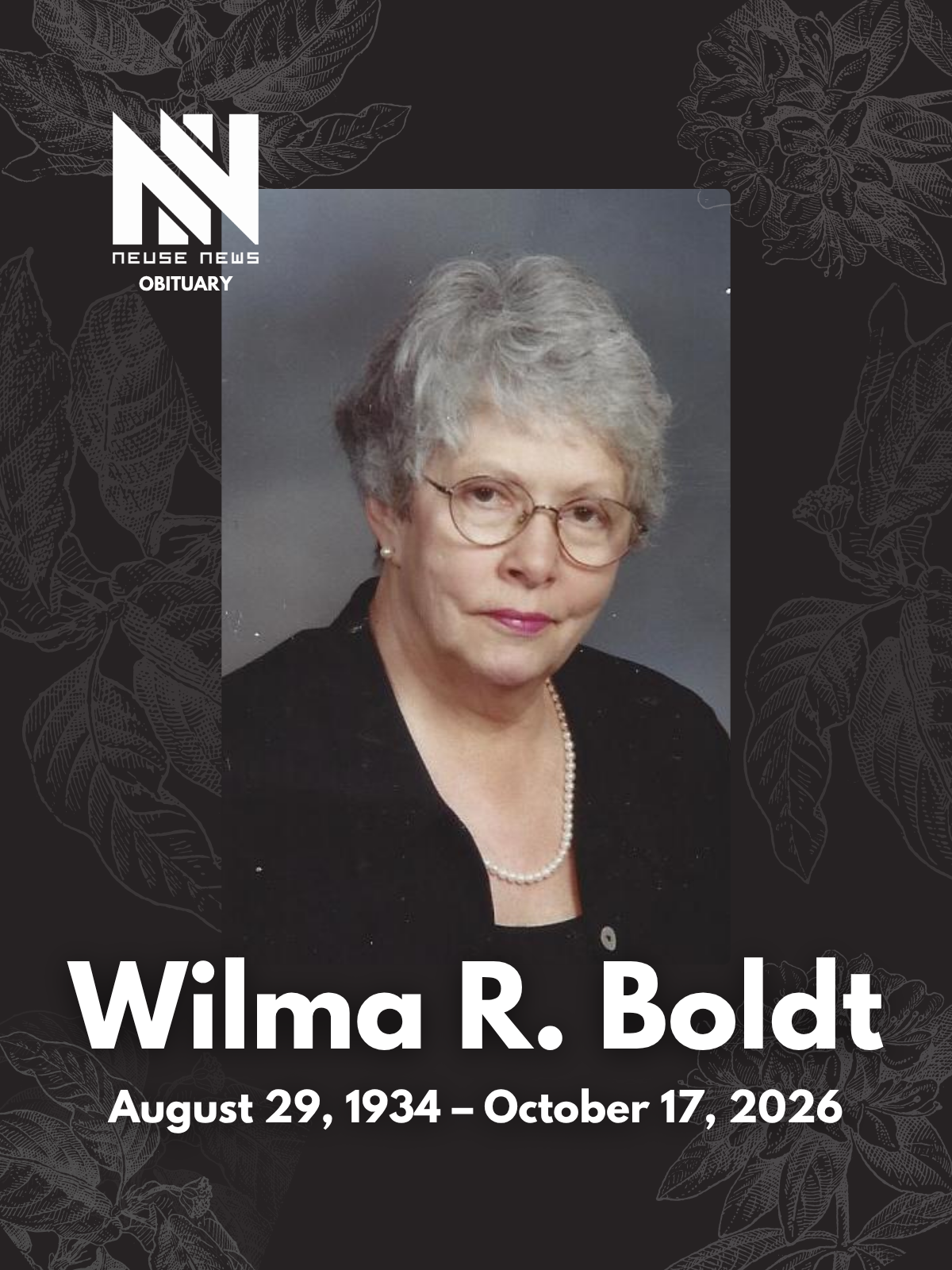 Obituary: Wilma R. Boldt