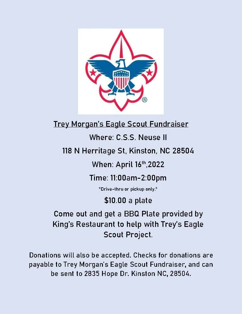 Fundraiser to be held for Eagle Scout project — Neuse News