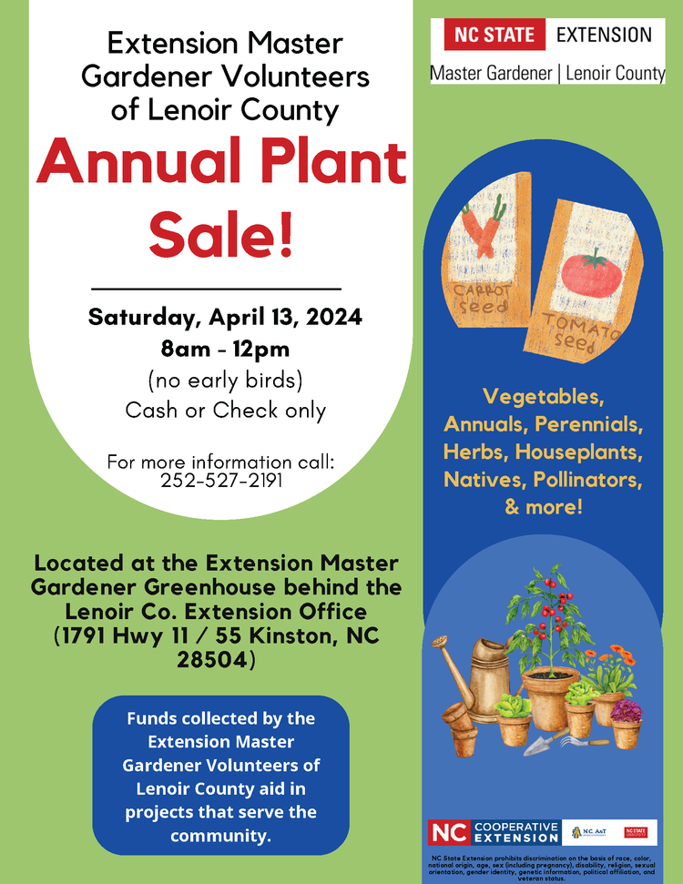 Extension Master Gardener Volunteers of Lenoir County to host annual