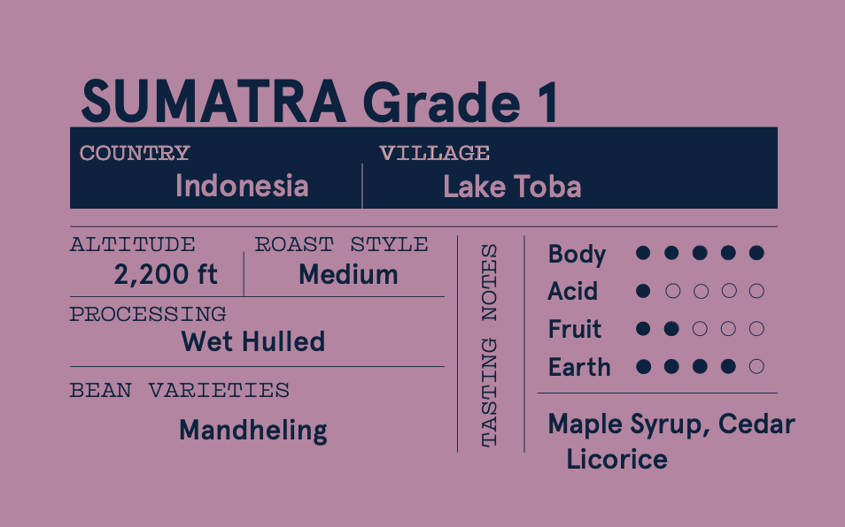 Indonesia Sumatra Mandheling Grade 1