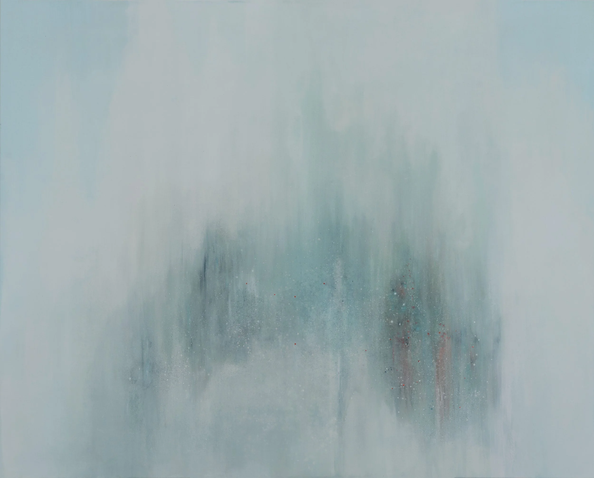  La série  ARAKS  témoigne de mon intérêt pour le phénomène naturel des aurores boréales, envisagé à la fois comme manifestation physique de la lumière et comme espace symbolique chargé de récits et de projections. Ce corpus s’attache à explorer la m