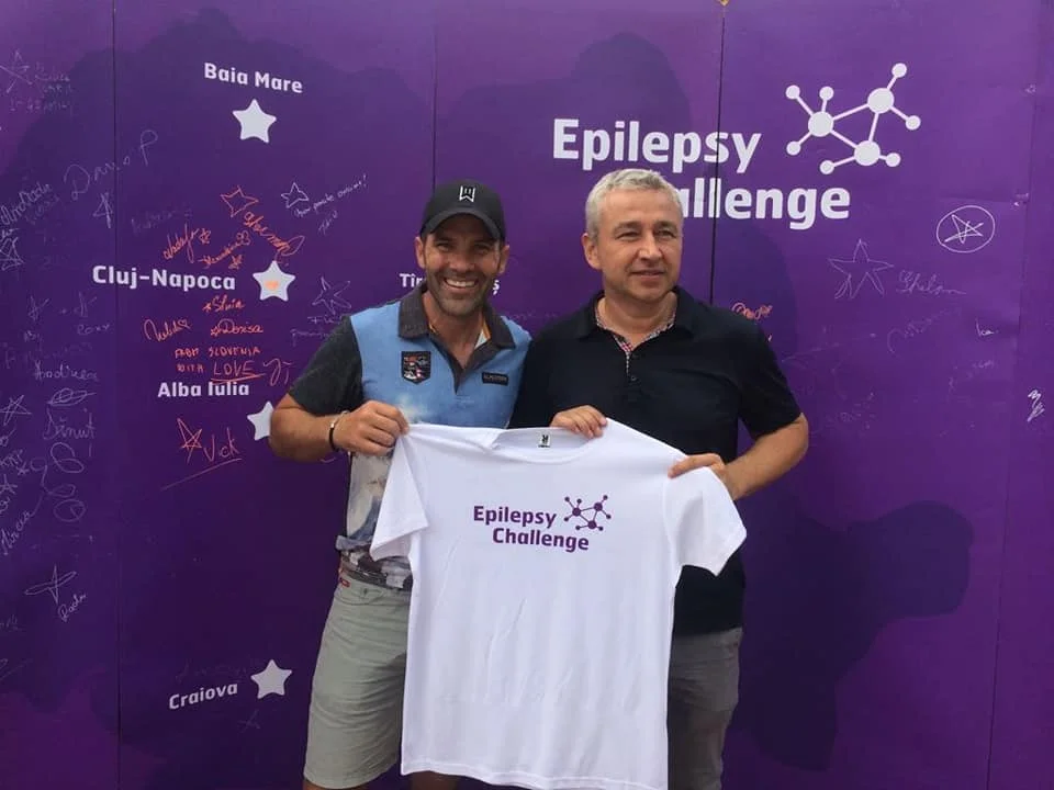 Tibi Useriu alaturi de colegul nostru Bogdan Florea in cadrul evenimentului Epilepsy Challenge 2018.