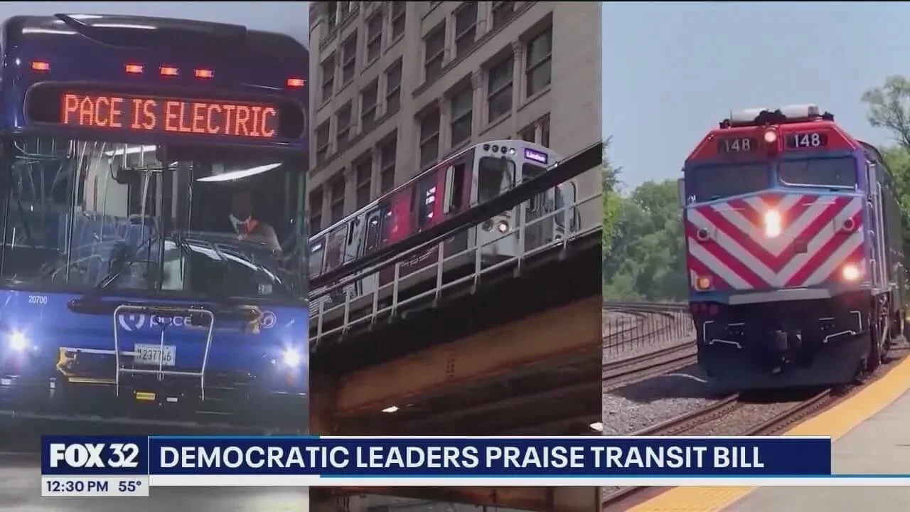 Illinois Dems celebrate $1.5B transit investment for Chicago area
