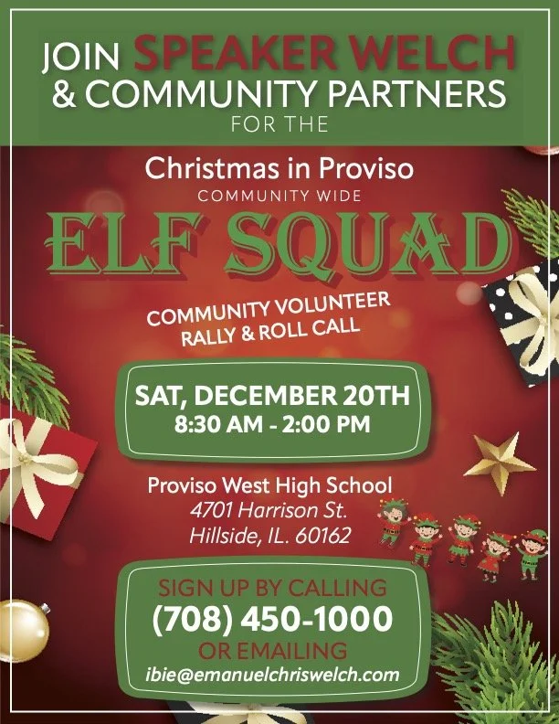 Christmas in Proviso Community Wide Elf Squad Community Volunteer Rally &amp; Roll Call