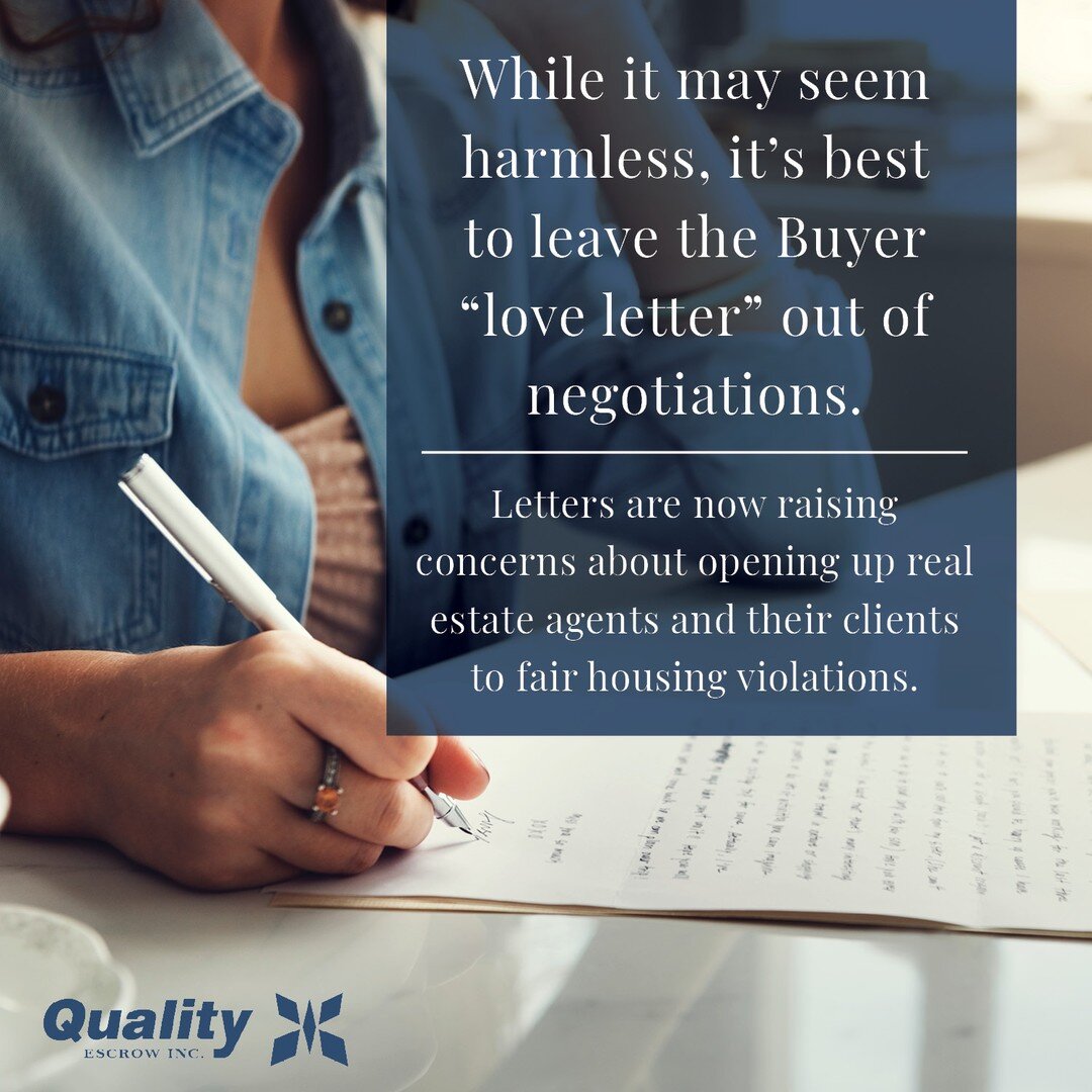 Have you heard❓👂
Buyer &quot;Love Letters&quot; can actually pose fair housing risks? They often contain personal information of the buyer, such as race, religion, or familial status, which could then be used, knowingly or through unconscious bias, 