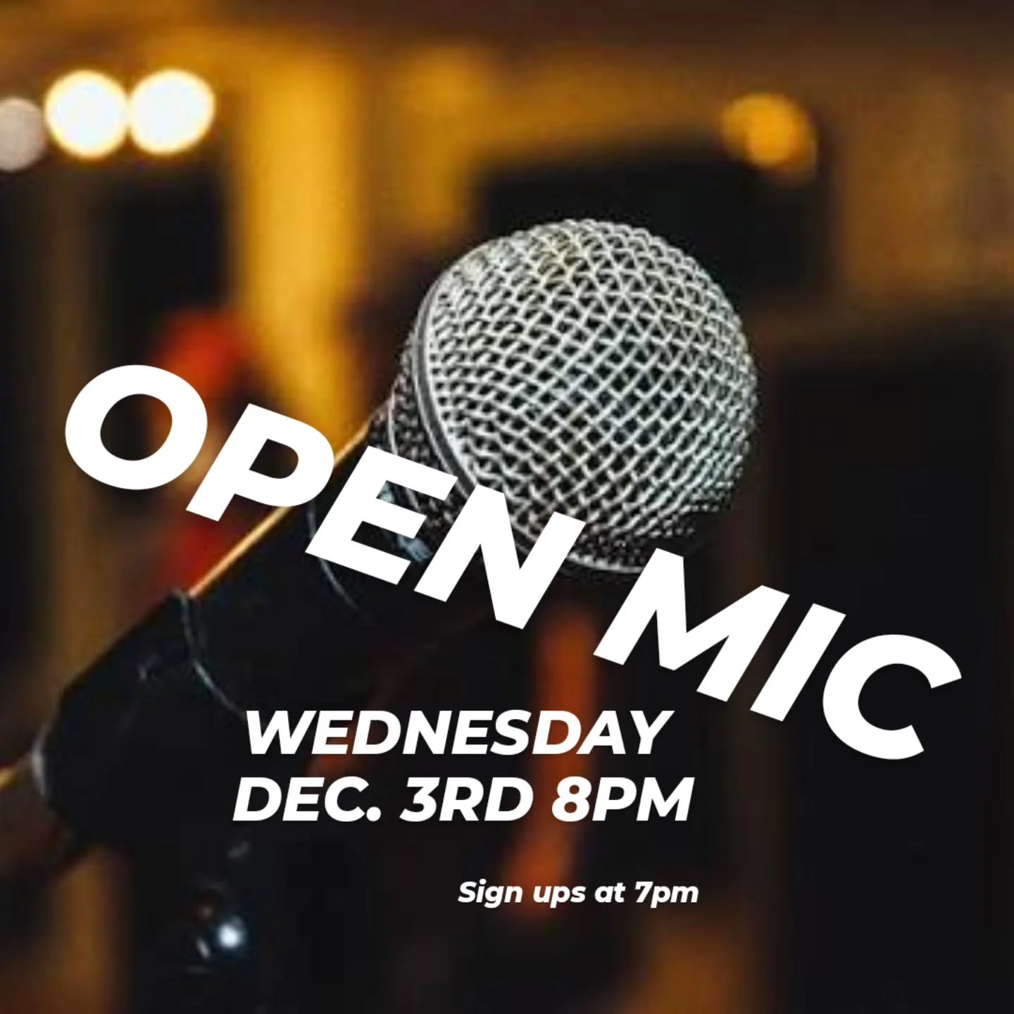 OPEN MIC! 21+ 8pm
Dec. 3rd

Comedy, short stories, Poetry, 

Starting at 8pm, sign ups at 7pm
#bar #bartender #tavern #food #openmic #gonzaga #comedy #standup #localspokane #spokane #eatlocal