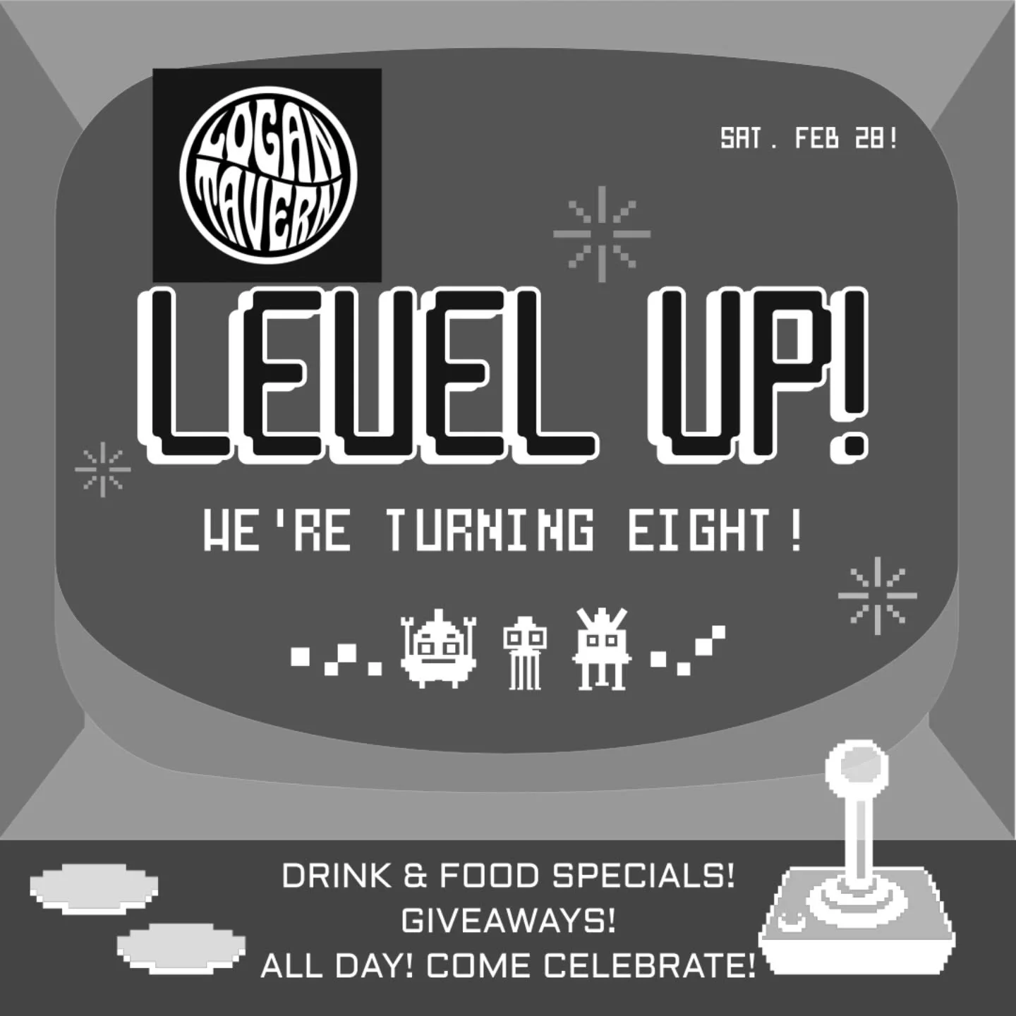The Tav is turning 8!! 

We couldn&rsquo;t have done it without you 🥰 

We&rsquo;ll have amazing food specials, cheap drink specials (especially for mug clubbers 😉) and giveaways throughout the day! 

Come celebrate with us! Cheers! 🍻