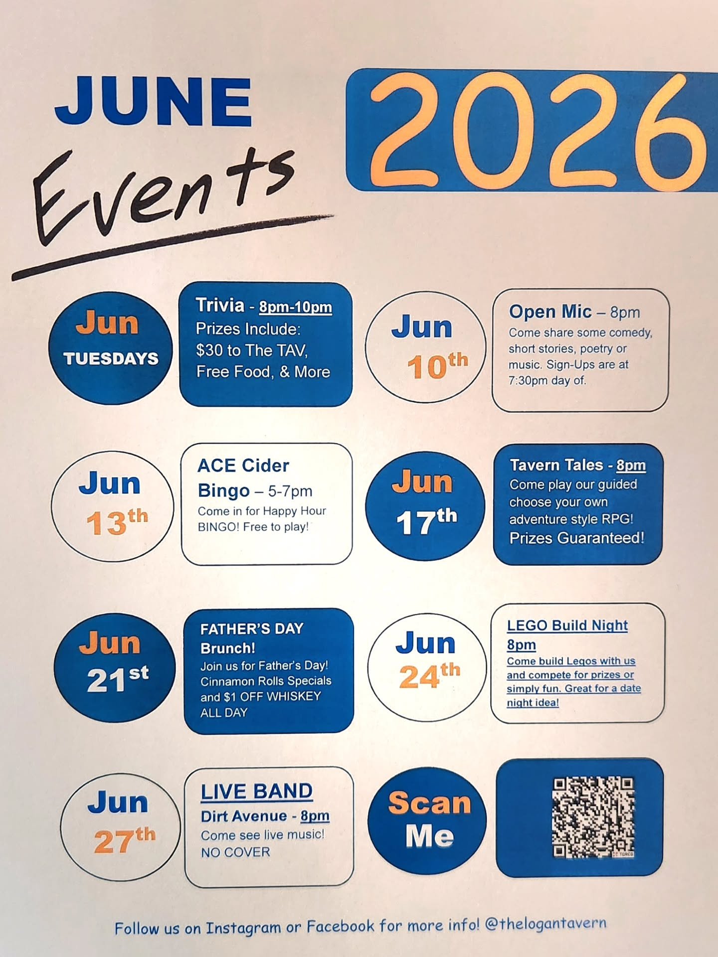 JUNE EVENTS CALENDAR!

We have some special days this month! Come join the fun for June!

Music, Trivia, Bingo and more!