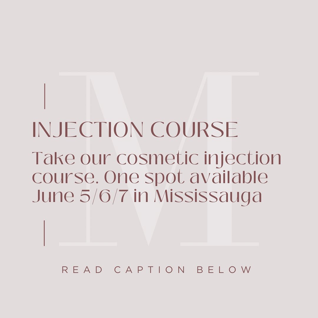Learn a new skill and start a new career. One spot available to take in our Art and Applications Cosmetic Injection Course in Mississauga in June 5/6/7! 

Cosmetic injectables, such as botulinum toxin A and dermal fillers, are quickly becoming the mo