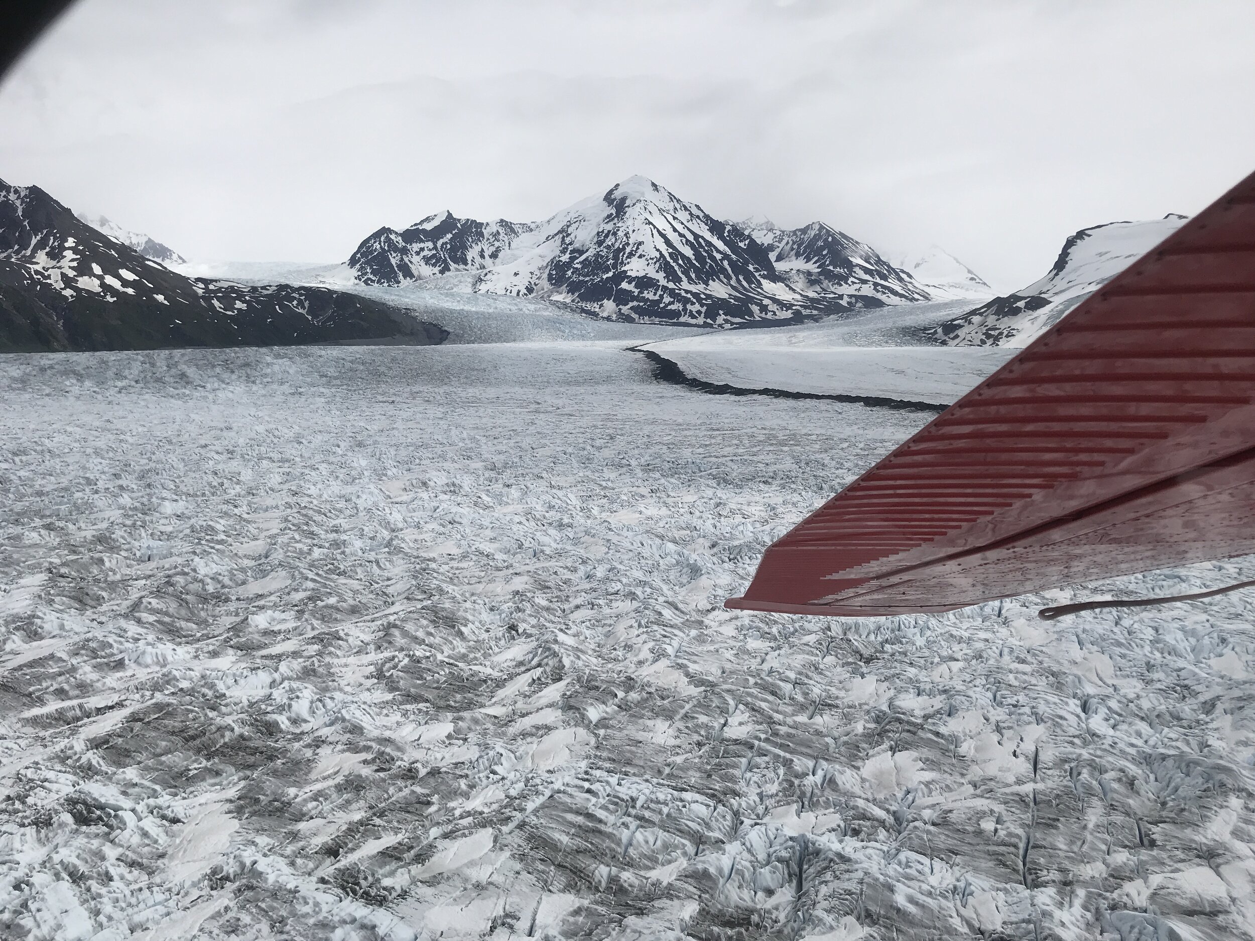 Flying in a seaplane in Alaska