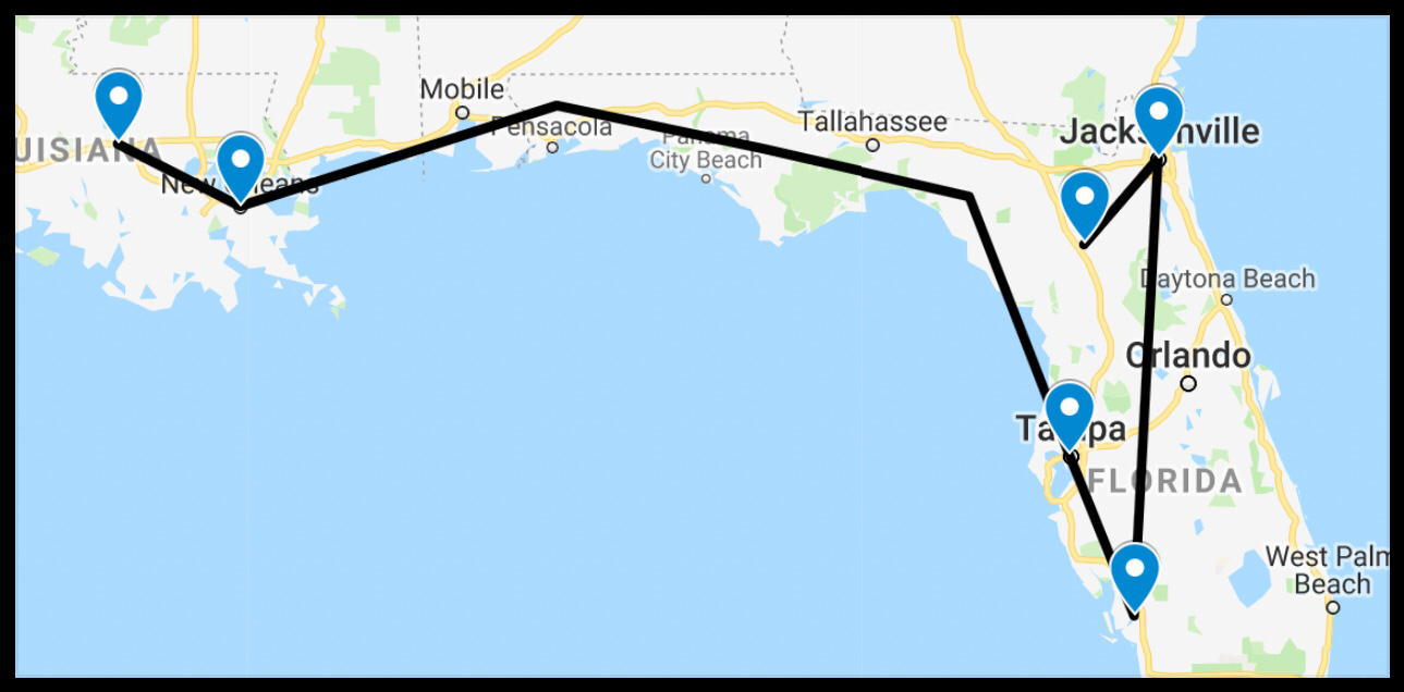 Tour route