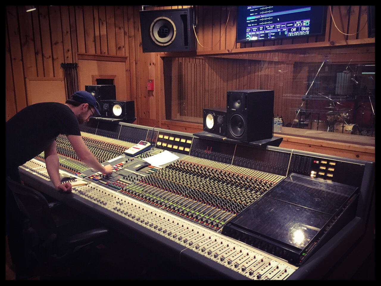 Producer Neal Shaw in the control room