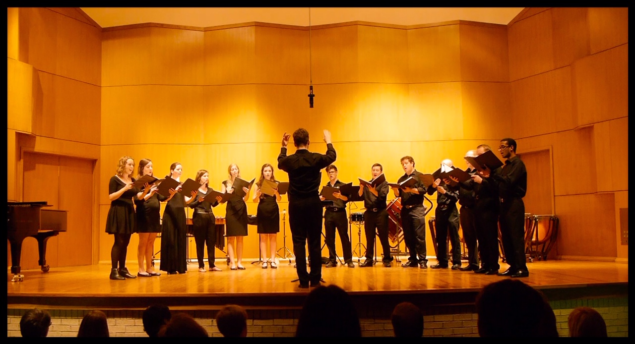 The choir under the direction of Matt Taylor
