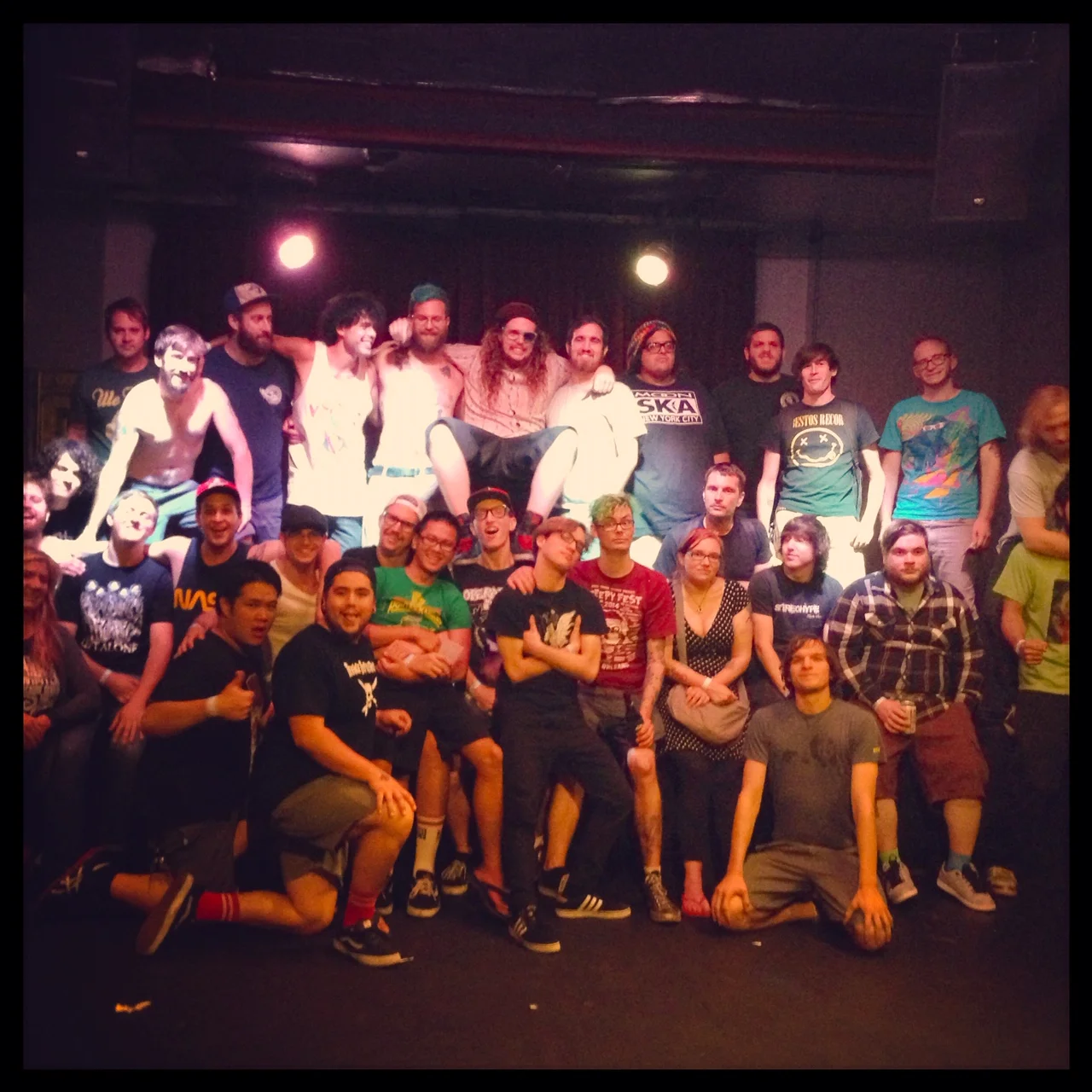 All 5 bands and crew after the Denver show of the tour