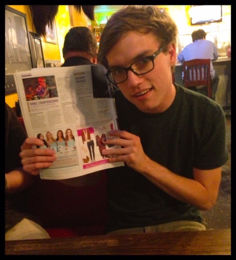 Me posing with a magazine interview I did in promotion of a show in 2013