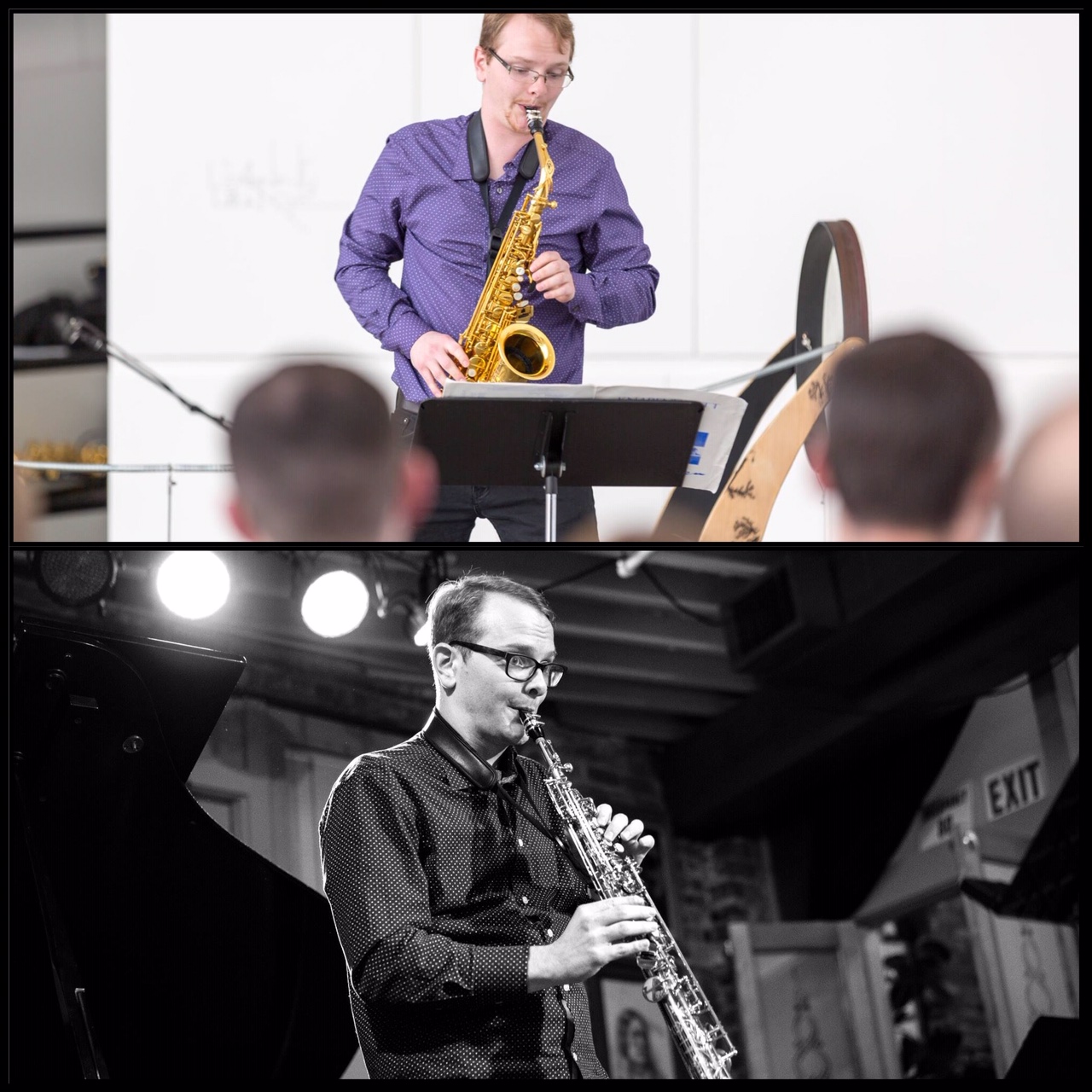 Saxophone player Dylan Ward performing