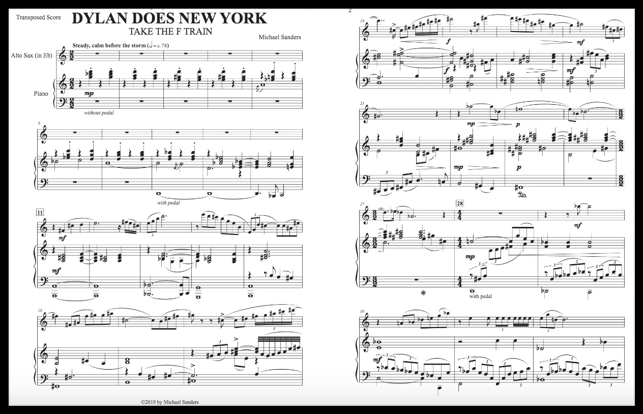 First two pages of music
