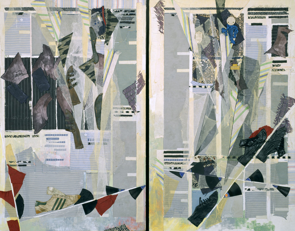 #52, B8, B5, April 15th, 1999, 70 Years 2 panels each 63 h x 40 inches, 2001