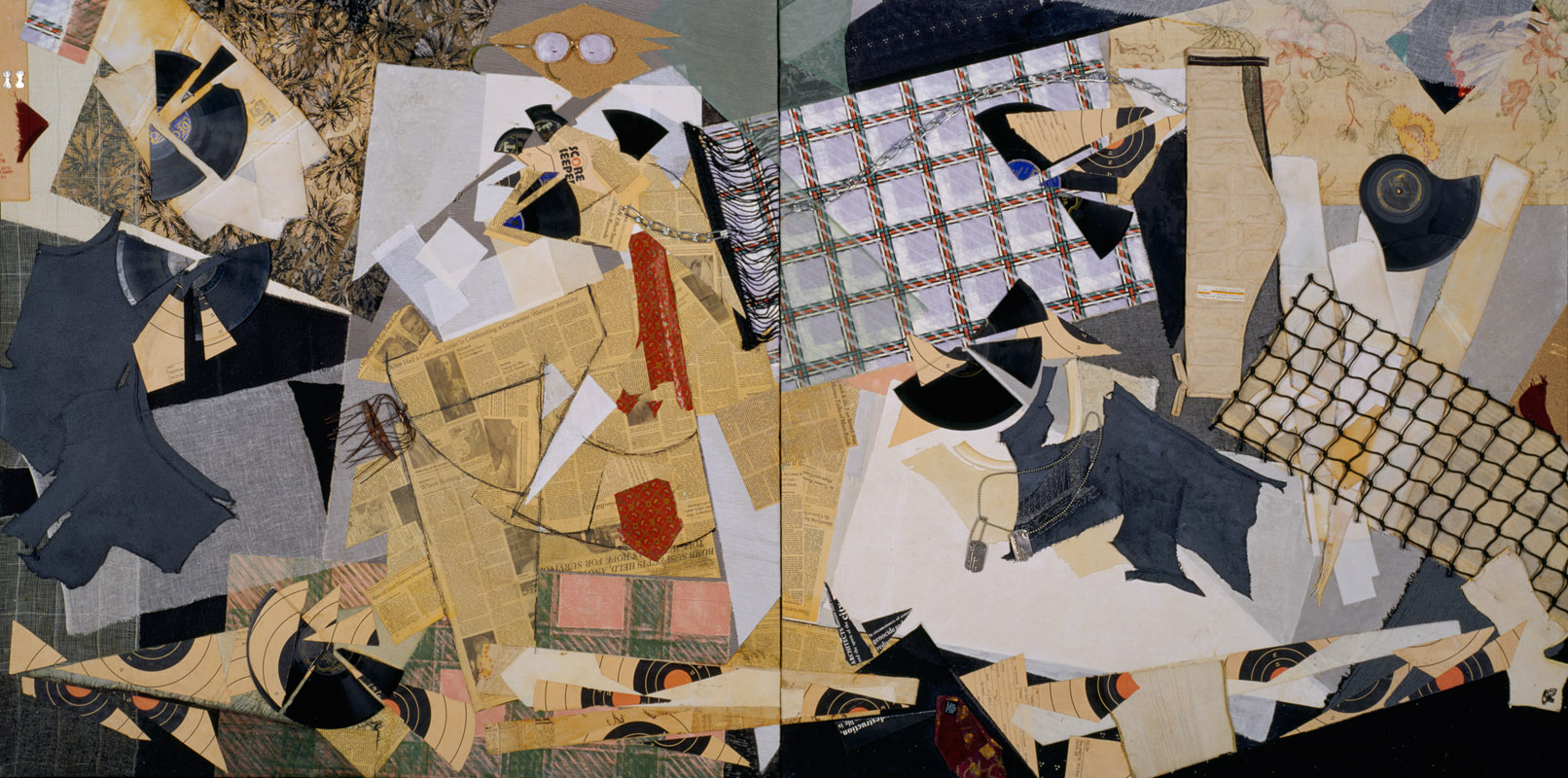 #34, An Instrument of War/Chanel Guernica 2 panels each 48 h x 48 inches, 1995