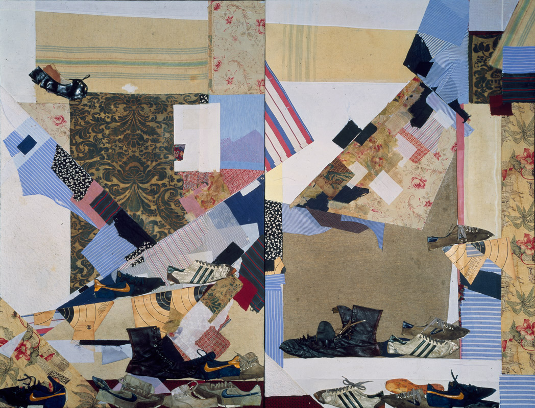 #26, Composition with Shoes 2 panels each 72 h x 47 inches, 1990