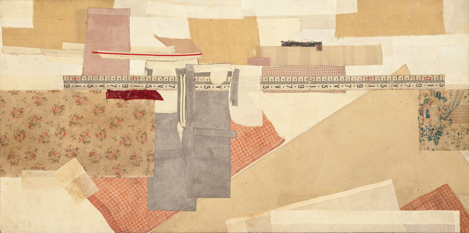 #14, Composition with Measuring Tape 48 h x 96 inches, 1982