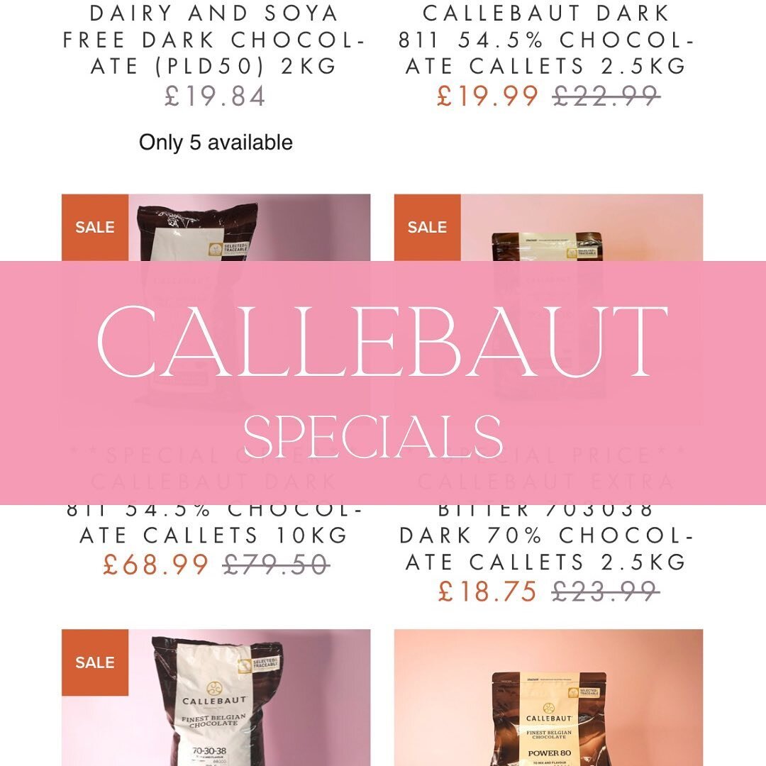 🔔 I&rsquo;ve added even more Callebaut special offers to the Chocolate &amp; Cocoa page!

Callebaut Chocolate, Cocoa, Praline and more 🛍️

All you need to stock up on your baking supplies and ingredients 🤎 enjoy, love Sarah xx