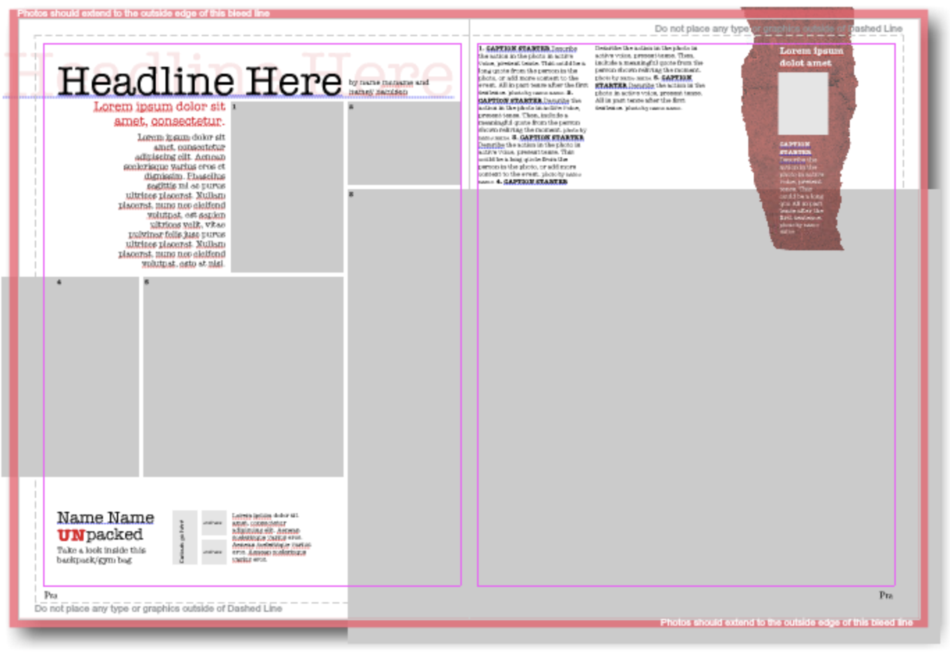  Basic template for a high school yearbook. 
