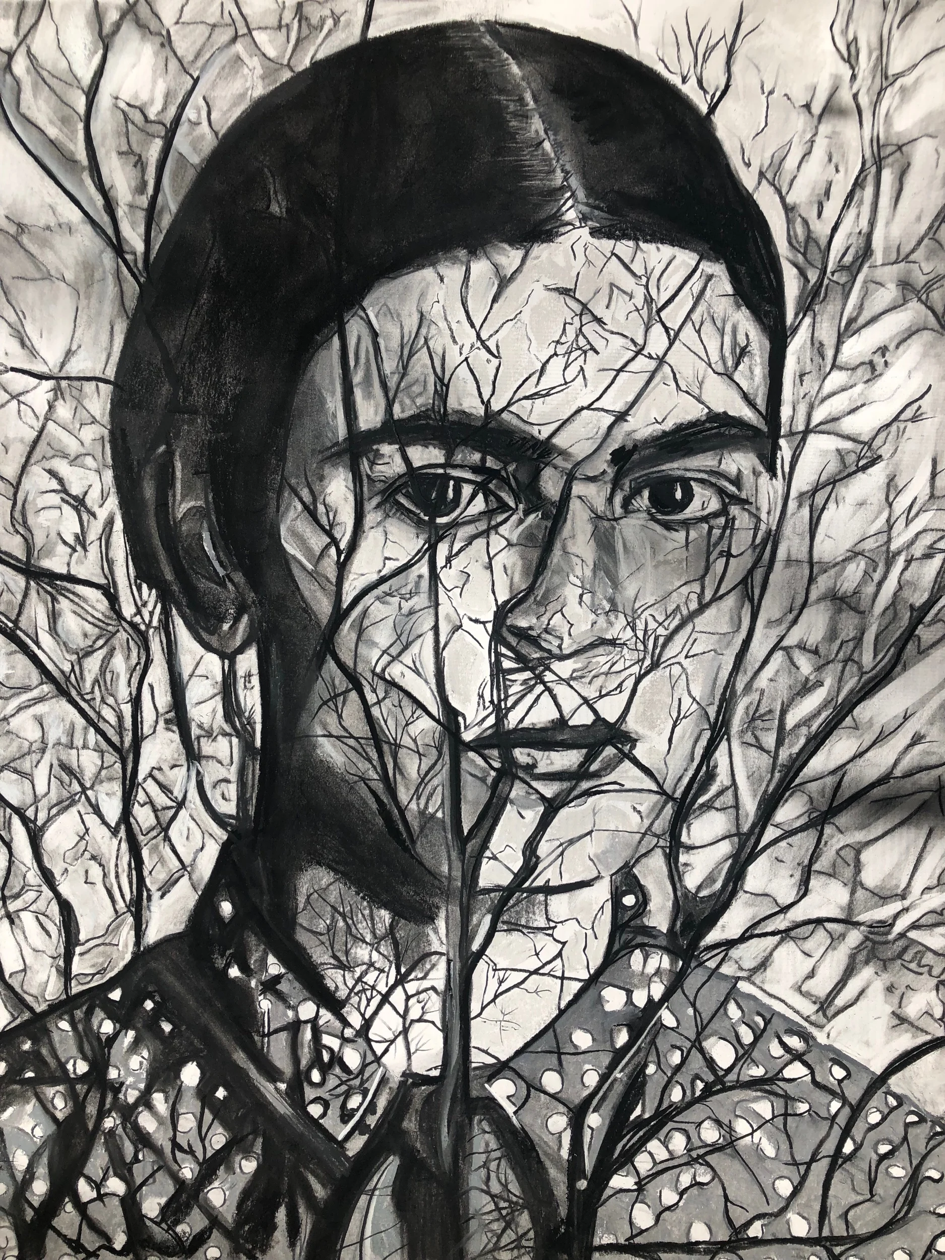 “Frida con arbol sin vida”