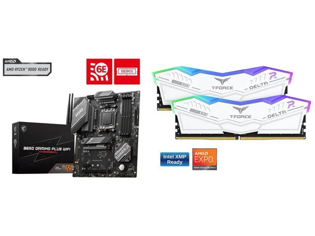 MSI B650 Gaming Plus WIFi Motherboard + 16GB Team Group DDR5 Ram Combo