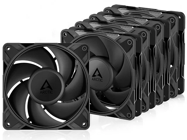 ARCTIC P12 Pro PST 120mm PWM Fan - 5 Pack, Black