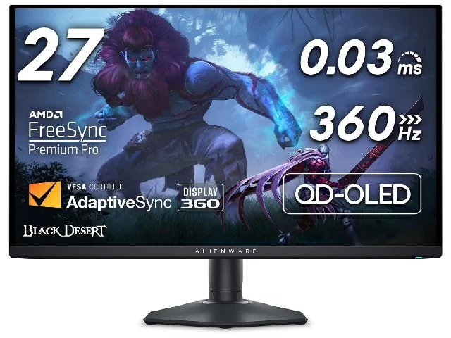 Alienware AW2725DF 27'' 1440p 360Hz QD-OLED Gaming Monitor