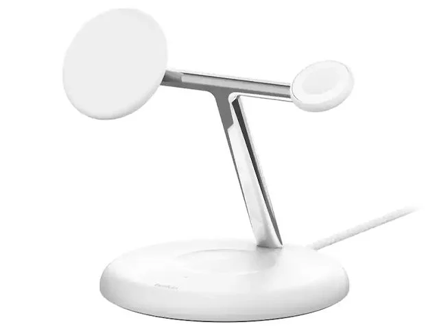 Belkin 3-in-1 15W Qi2 Wireless Charging Stand - White