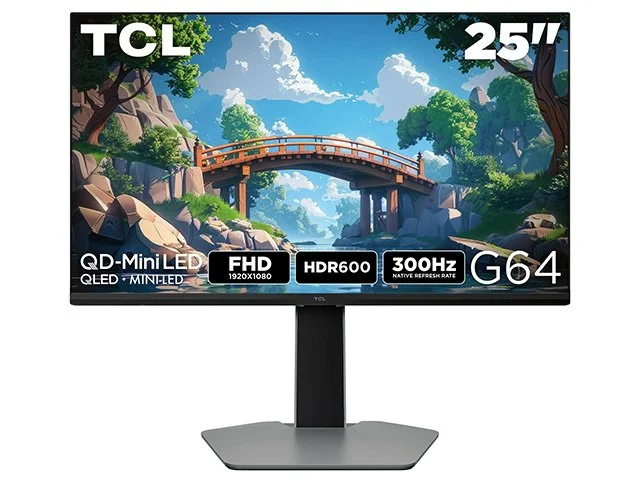 TCL G64 25" 1080p 300Hz QD-Mini LED Gaming Monitor