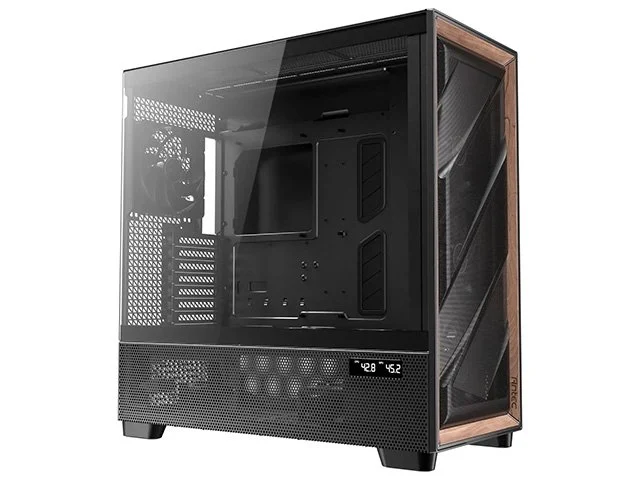 Antec Flux Pro Full-Tower E-ATX Case - Black/Walnut