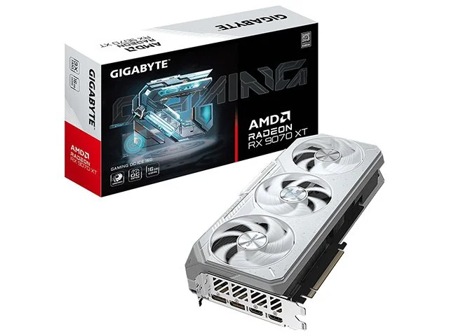 Gigabyte Radeon RX 9070 XT Gaming OC ICE Graphics Card