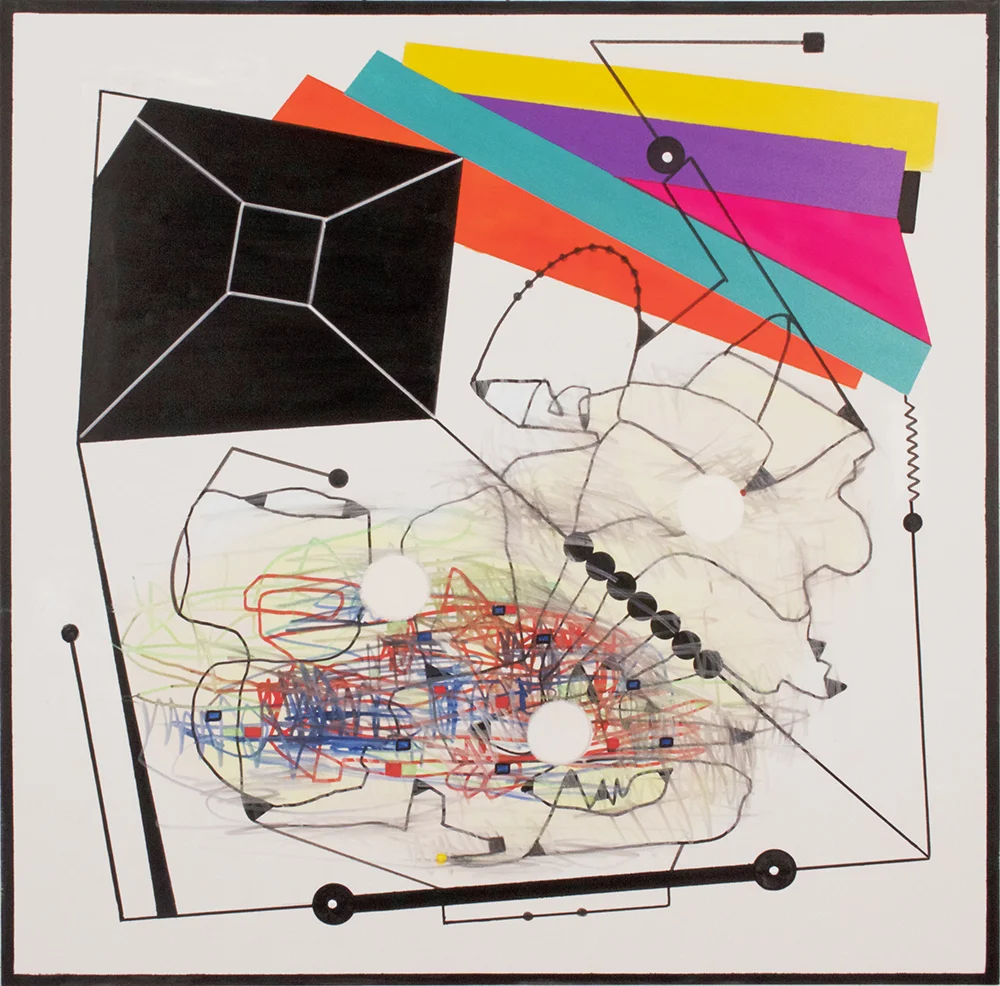 2018 "LOOKING FOR GODOT-STATION 11" 36x36" Acrylic on canvas