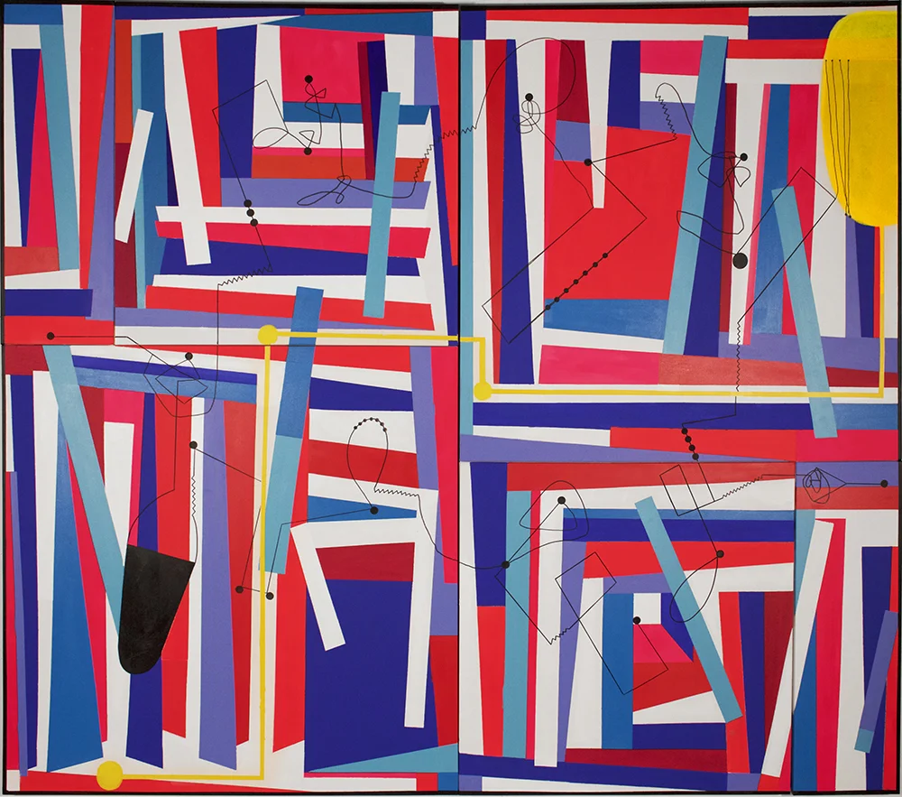 2017 "CHAOS IN THE HOUSE 1" 84x96" Acrylic on canvas