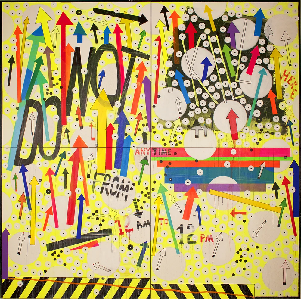 2017 "DO NOT KILL NERE ANY TIME FROM 12 am to 12pm" 96x96" Acrylic on canvas