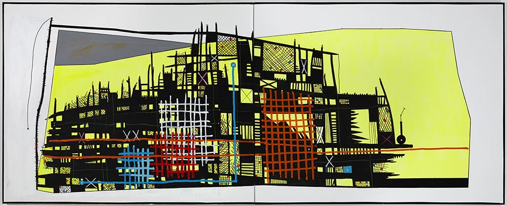 2014 "BENGHAZI 2" 48x120" Acrylic on canvas