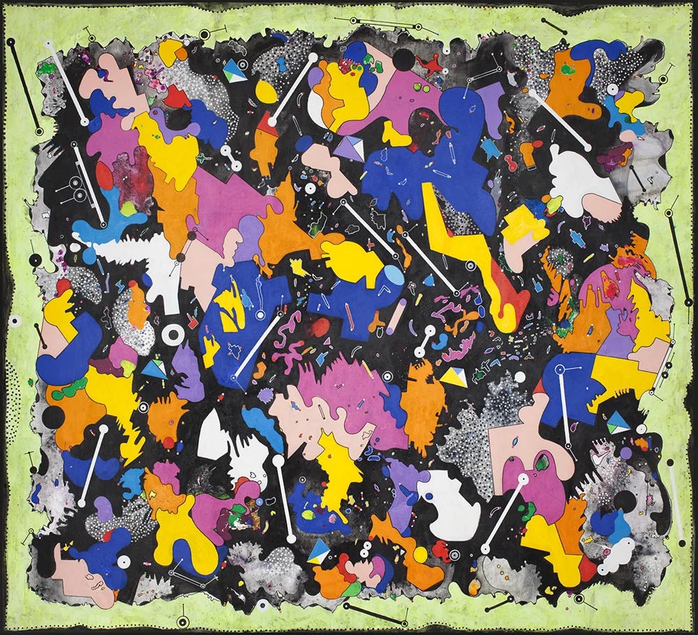 2014 "FALLING SKY-MOVEMENT 29" 108x120" Acrylic on canvas