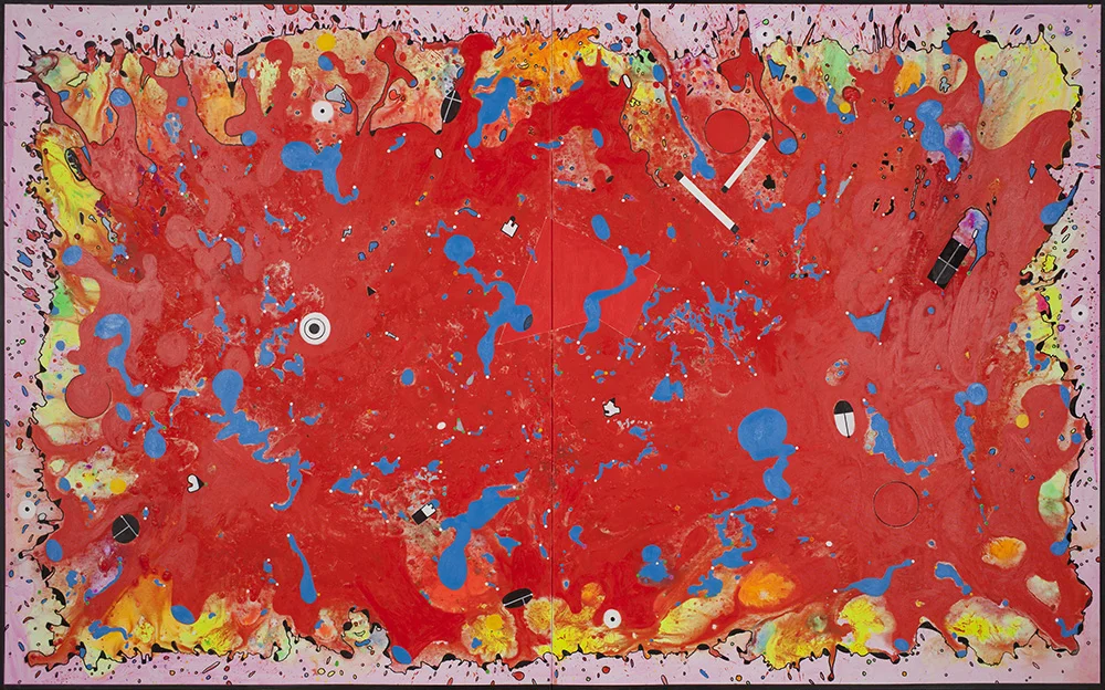 2014 "FALLING SKY-Red Field" 60x96" Acrylic on canvas