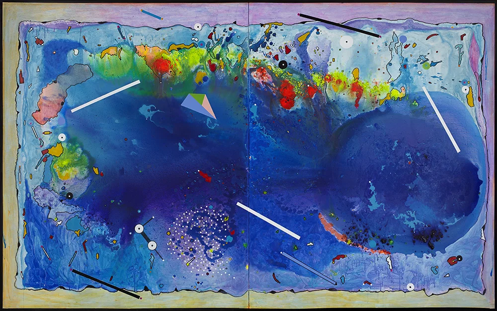 2014 "FALLING SKY-TREKKING" 60x96" Acrylic on canvas
