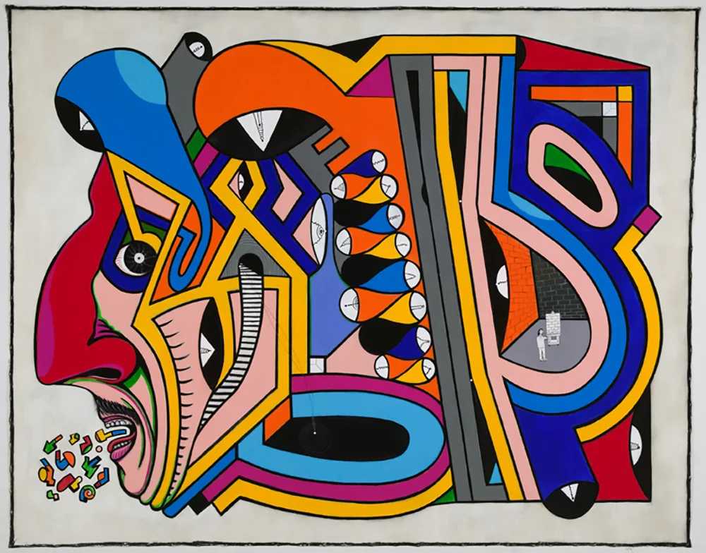 2009 "CITY PAINTER OF WALLS" 96x120" Acrylic , charcoal on canvas