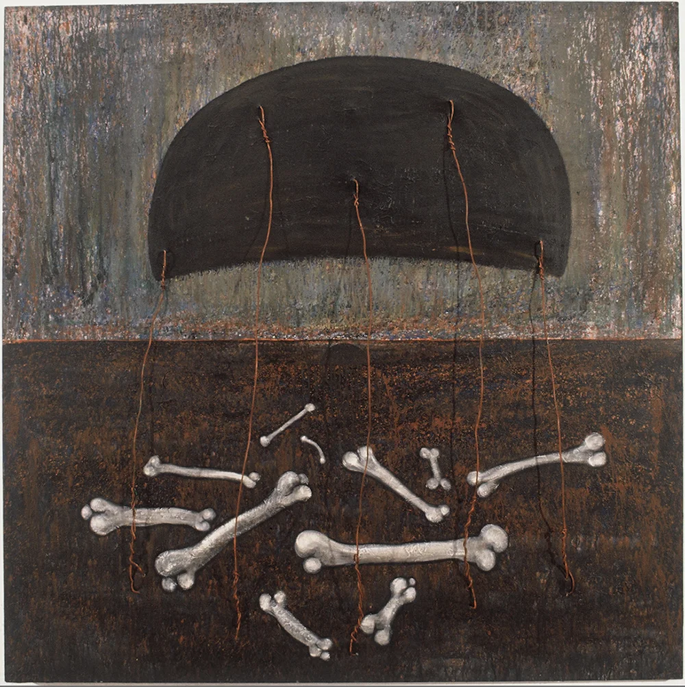 1990 “DESAPARECIDOS” 72 x 72” acrylic, wires on canvas