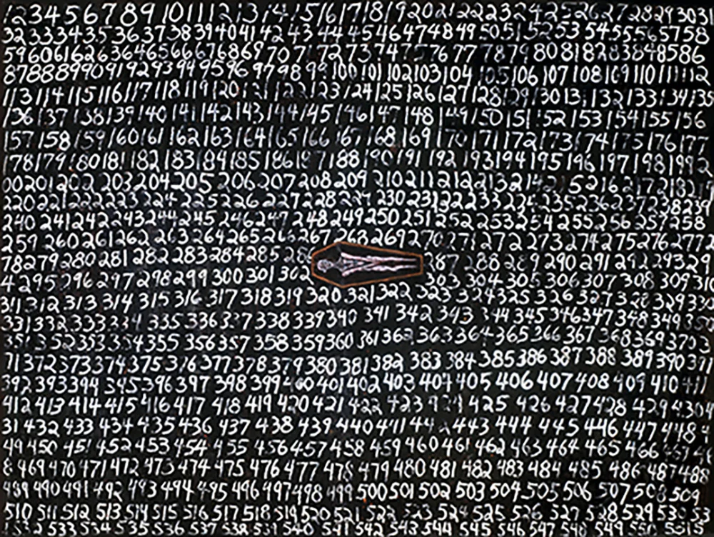 1988 “AIDS COUNT 1” 121 x 163” acrylic on canvas