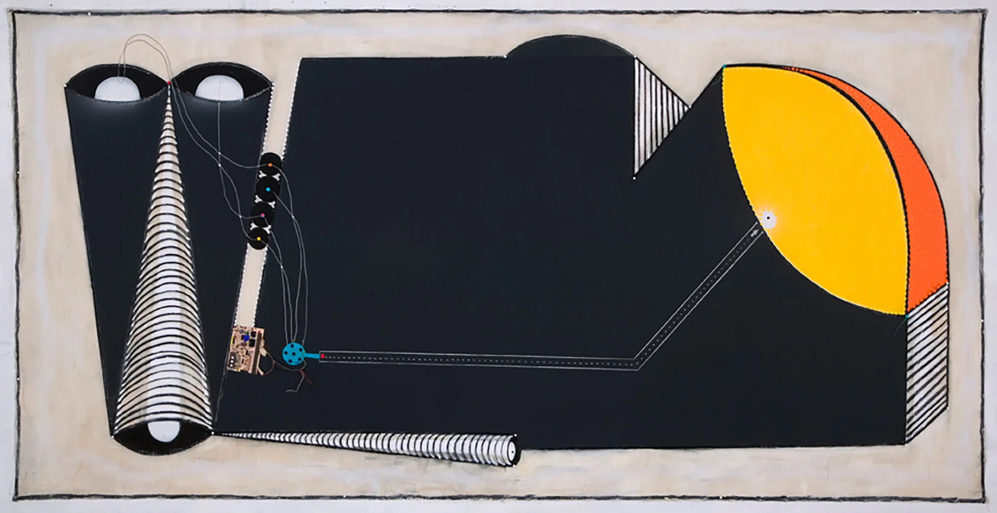 2006 “MUSEUM PLAN FOR EDISON” 72 x 144” mixed media on canvas