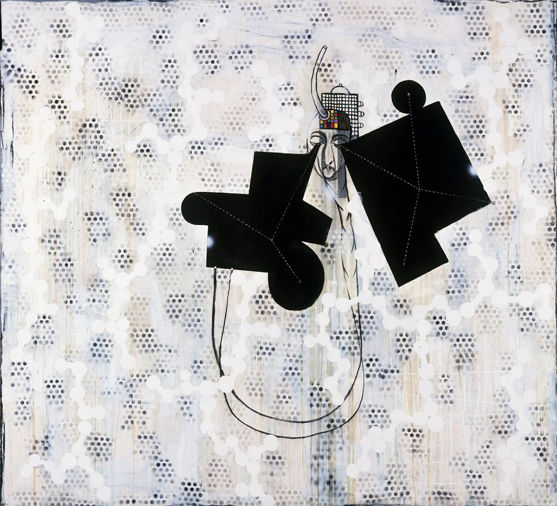 2004 “EYE SHOT” 106 x 119” mixed media on canvas