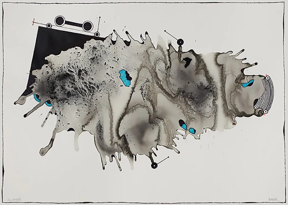 2014 “GAZA 1” 30 x 42” acrylic on canvas