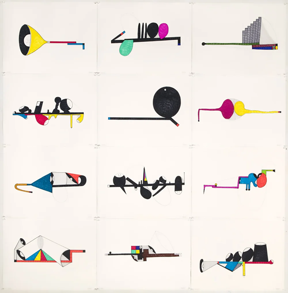 2008 “SOUNDINGS 1 to 12” 20 x 26” each , markers/paper